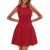 imagePRETTYGARDEN Summer Dresses for Women 2026 Elegant Classy Spring A Line Business Casual Work Graduation Cocktail Short DressRed