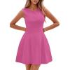 imagePRETTYGARDEN Summer Dresses for Women 2026 Elegant Classy Spring A Line Business Casual Work Graduation Cocktail Short DressRose Pink