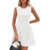 imagePRETTYGARDEN Summer Dresses for Women 2026 Elegant Classy Spring A Line Business Casual Work Graduation Cocktail Short DressWhite