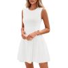 imagePRETTYGARDEN Summer Dresses for Women 2026 Elegant Classy Spring A Line Business Casual Work Graduation Cocktail Short DressWhite