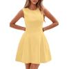 imagePRETTYGARDEN Summer Dresses for Women 2026 Elegant Classy Spring A Line Business Casual Work Graduation Cocktail Short DressYellow