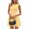 imagePRETTYGARDEN Summer Dresses for Women 2026 Elegant Classy Spring A Line Business Casual Work Graduation Cocktail Short DressYellow