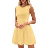 imagePRETTYGARDEN Summer Dresses for Women 2026 Elegant Classy Spring A Line Business Casual Work Graduation Cocktail Short DressYellow