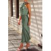 imagePRETTYGARDEN Womens 2026 Summer Satin Dress Elegant Sleeveless Mock Neck Cocktail Party Maxi DressesArmy Green