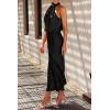 imagePRETTYGARDEN Womens 2026 Summer Satin Dress Elegant Sleeveless Mock Neck Cocktail Party Maxi DressesBlack