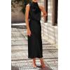 imagePRETTYGARDEN Womens 2026 Summer Satin Dress Elegant Sleeveless Mock Neck Cocktail Party Maxi DressesBlack