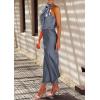 imagePRETTYGARDEN Womens 2026 Summer Satin Dress Elegant Sleeveless Mock Neck Cocktail Party Maxi DressesGrey Blue