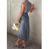 imagePRETTYGARDEN Womens 2026 Summer Satin Dress Elegant Sleeveless Mock Neck Cocktail Party Maxi DressesGrey Blue