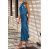imagePRETTYGARDEN Womens 2026 Summer Satin Dress Elegant Sleeveless Mock Neck Cocktail Party Maxi DressesNavy