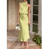 imagePRETTYGARDEN Womens 2026 Summer Satin Dress Elegant Sleeveless Mock Neck Cocktail Party Maxi DressesTender Green