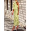 imagePRETTYGARDEN Womens 2026 Summer Satin Dress Elegant Sleeveless Mock Neck Cocktail Party Maxi DressesTender Green