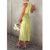 imagePRETTYGARDEN Womens 2026 Summer Satin Dress Elegant Sleeveless Mock Neck Cocktail Party Maxi DressesTender Green