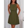 imagePRETTYGARDEN Womens Formal Short Dresses 2026 Summer Sleeveless Boat Neck A Line Elegant Mini Cocktail Party DressArmy Green