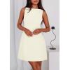 imagePRETTYGARDEN Womens Formal Short Dresses 2026 Summer Sleeveless Boat Neck A Line Elegant Mini Cocktail Party DressBeige