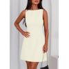 imagePRETTYGARDEN Womens Formal Short Dresses 2026 Summer Sleeveless Boat Neck A Line Elegant Mini Cocktail Party DressBeige