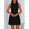 imagePRETTYGARDEN Womens Formal Short Dresses 2026 Summer Sleeveless Boat Neck A Line Elegant Mini Cocktail Party DressBlack