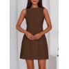 imagePRETTYGARDEN Womens Formal Short Dresses 2026 Summer Sleeveless Boat Neck A Line Elegant Mini Cocktail Party DressBrown