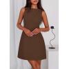 imagePRETTYGARDEN Womens Formal Short Dresses 2026 Summer Sleeveless Boat Neck A Line Elegant Mini Cocktail Party DressBrown