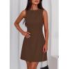 imagePRETTYGARDEN Womens Formal Short Dresses 2026 Summer Sleeveless Boat Neck A Line Elegant Mini Cocktail Party DressBrown