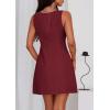 imagePRETTYGARDEN Womens Formal Short Dresses 2026 Summer Sleeveless Boat Neck A Line Elegant Mini Cocktail Party DressBurgundy