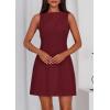 imagePRETTYGARDEN Womens Formal Short Dresses 2026 Summer Sleeveless Boat Neck A Line Elegant Mini Cocktail Party DressBurgundy
