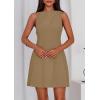 imagePRETTYGARDEN Womens Formal Short Dresses 2026 Summer Sleeveless Boat Neck A Line Elegant Mini Cocktail Party DressDark Khaki