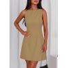 imagePRETTYGARDEN Womens Formal Short Dresses 2026 Summer Sleeveless Boat Neck A Line Elegant Mini Cocktail Party DressKhaki