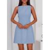 imagePRETTYGARDEN Womens Formal Short Dresses 2026 Summer Sleeveless Boat Neck A Line Elegant Mini Cocktail Party DressLight Blue