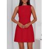 imagePRETTYGARDEN Womens Formal Short Dresses 2026 Summer Sleeveless Boat Neck A Line Elegant Mini Cocktail Party DressRed