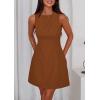 imagePRETTYGARDEN Womens Formal Short Dresses 2026 Summer Sleeveless Boat Neck A Line Elegant Mini Cocktail Party DressRed Brown