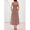 imagePRETTYGARDEN Womens Polka Dot Dress 2026 Summer Sleeveless Spaghetti Straps Smocked Sun Dress Flowy Spring Beach Midi DressesBrown
