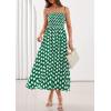 imagePRETTYGARDEN Womens Polka Dot Dress 2026 Summer Sleeveless Spaghetti Straps Smocked Sun Dress Flowy Spring Beach Midi DressesGreen