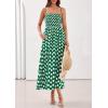 imagePRETTYGARDEN Womens Polka Dot Dress 2026 Summer Sleeveless Spaghetti Straps Smocked Sun Dress Flowy Spring Beach Midi DressesGreen