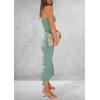 imagePRETTYGARDEN Womens Summer Bodycon Maxi Tube Dress Ribbed Strapless Side Slit Long Going Out Casual Elegant Party DressesLight Green