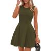 imagePRETTYGARDEN Summer Dresses for Women 2026 Elegant Classy Spring A Line Business Casual Work Graduation Cocktail Short DressArmy Green