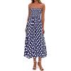 imagePRETTYGARDEN Womens Polka Dot Dress 2026 Summer Sleeveless Spaghetti Straps Smocked Sun Dress Flowy Spring Beach Midi DressesNavy Blue
