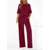 imagePRETTYGARDEN 2 Piece Lounge Sets for Women Summer 2026 Short Sleeve Matching Airport Travel Outfits Casual Spring ClothesBurgundy