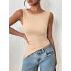 imagePRETTYGARDEN Womens Ruched Tank Tops 2026 Summer Sleeveless Slim Fit T Shirts Blouses Going Out Y2K Fashion ClothesApricot