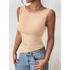 imagePRETTYGARDEN Womens Ruched Tank Tops 2026 Summer Sleeveless Slim Fit T Shirts Blouses Going Out Y2K Fashion ClothesApricot