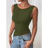 imagePRETTYGARDEN Womens Ruched Tank Tops 2026 Summer Sleeveless Slim Fit T Shirts Blouses Going Out Y2K Fashion ClothesArmy Green