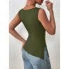 imagePRETTYGARDEN Womens Ruched Tank Tops 2026 Summer Sleeveless Slim Fit T Shirts Blouses Going Out Y2K Fashion ClothesArmy Green