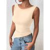 imagePRETTYGARDEN Womens Ruched Tank Tops 2026 Summer Sleeveless Slim Fit T Shirts Blouses Going Out Y2K Fashion ClothesBeige
