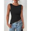 imagePRETTYGARDEN Womens Ruched Tank Tops 2026 Summer Sleeveless Slim Fit T Shirts Blouses Going Out Y2K Fashion ClothesBlack