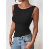 imagePRETTYGARDEN Womens Ruched Tank Tops 2026 Summer Sleeveless Slim Fit T Shirts Blouses Going Out Y2K Fashion ClothesBlack