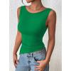 imagePRETTYGARDEN Womens Ruched Tank Tops 2026 Summer Sleeveless Slim Fit T Shirts Blouses Going Out Y2K Fashion ClothesGreen