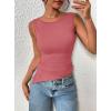 imagePRETTYGARDEN Womens Ruched Tank Tops 2026 Summer Sleeveless Slim Fit T Shirts Blouses Going Out Y2K Fashion ClothesPink