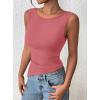 imagePRETTYGARDEN Womens Ruched Tank Tops 2026 Summer Sleeveless Slim Fit T Shirts Blouses Going Out Y2K Fashion ClothesPink