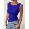 imagePRETTYGARDEN Womens Ruched Tank Tops 2026 Summer Sleeveless Slim Fit T Shirts Blouses Going Out Y2K Fashion ClothesRoyal Blue
