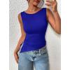 imagePRETTYGARDEN Womens Ruched Tank Tops 2026 Summer Sleeveless Slim Fit T Shirts Blouses Going Out Y2K Fashion ClothesRoyal Blue