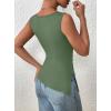 imagePRETTYGARDEN Womens Ruched Tank Tops 2026 Summer Sleeveless Slim Fit T Shirts Blouses Going Out Y2K Fashion ClothesSage Green